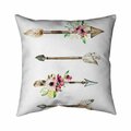 Begin Home Decor 20 x 20 in. Arrowheads & Flowers-Double Sided Print Indoor Pillow 5541-2020-MI89